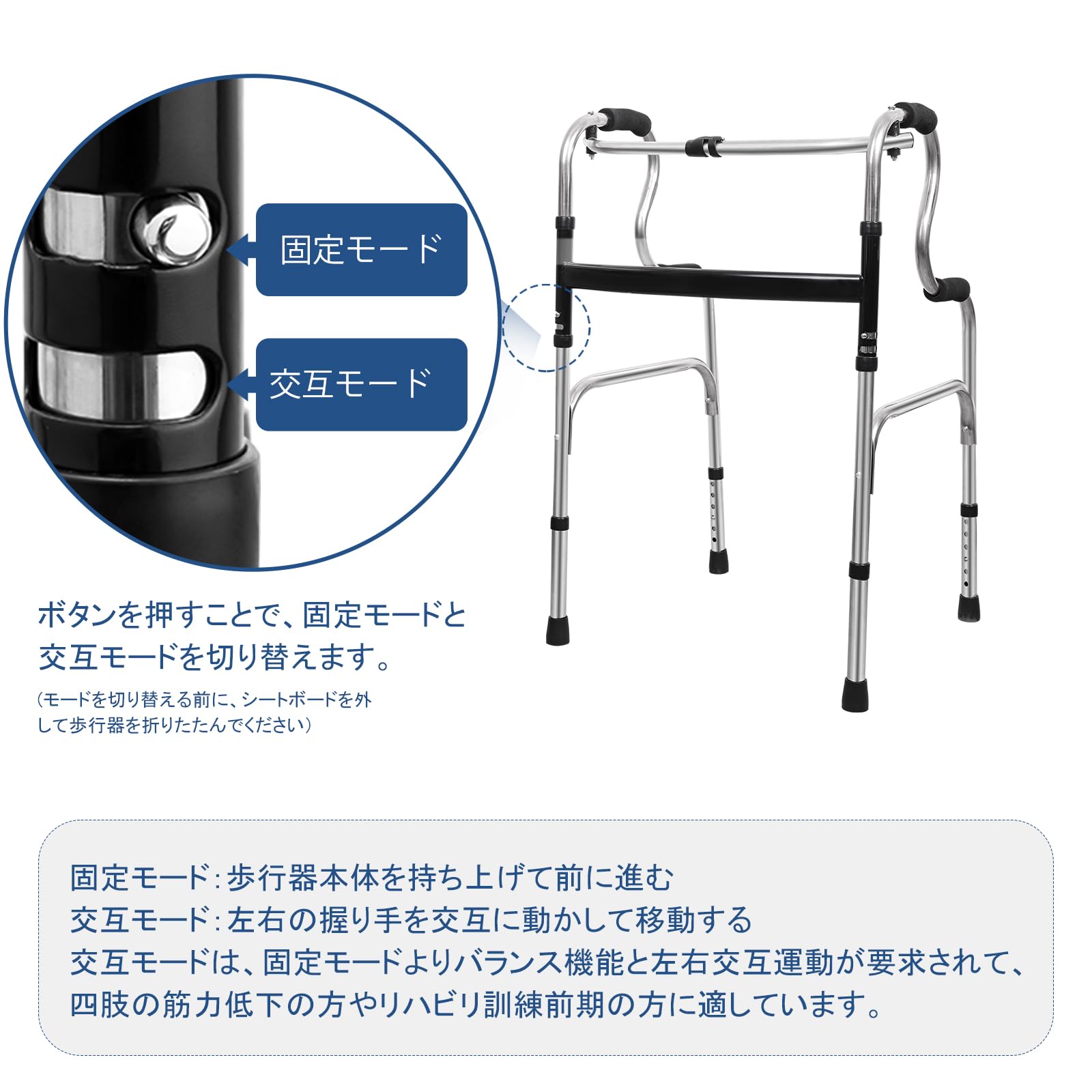 【開封済・未使用】ENLUNTRA　歩行器　大人用　高齢者用　コンパクト　#1 Amazon | ENLUNTRA 歩行器 高齢者用 軽量 大人用 室内 介護 立ち上がり
